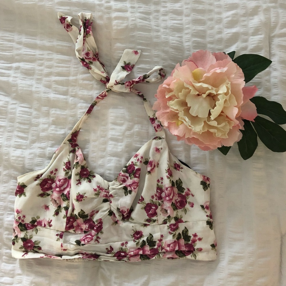 Forever21 Cropped Floral Top